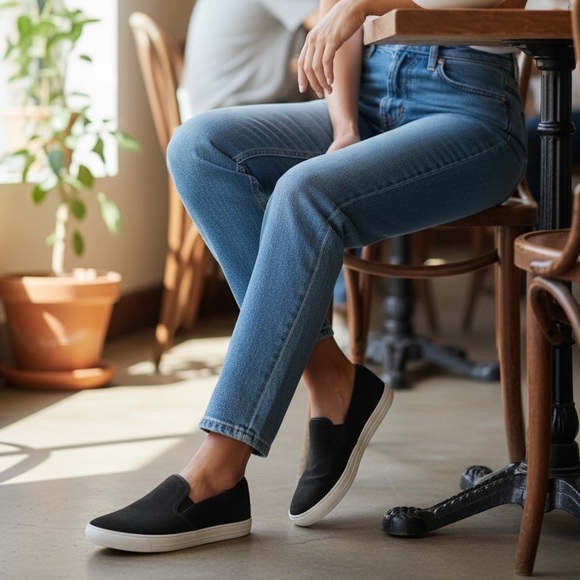 Tory Burch Black Jesse Slip-on Sneakers Size 8.5 - Picture 2 of 9